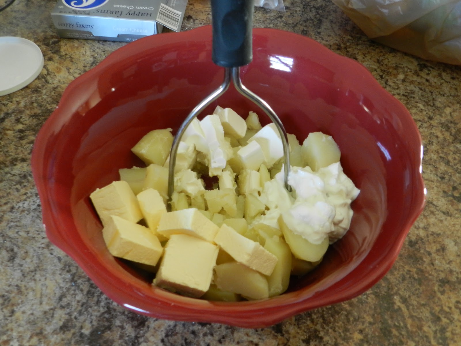 Southern Belle as an Army Wife Garlic ThreeCheese Mashed Potatoes