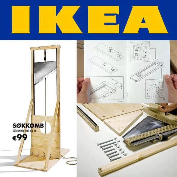 Un millón de firmas para la dimisión del gobierno  IKEA+Guillotina