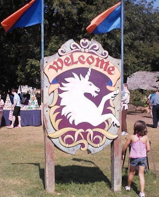"Welcome" sign at the Minnesota Renaissance Festival