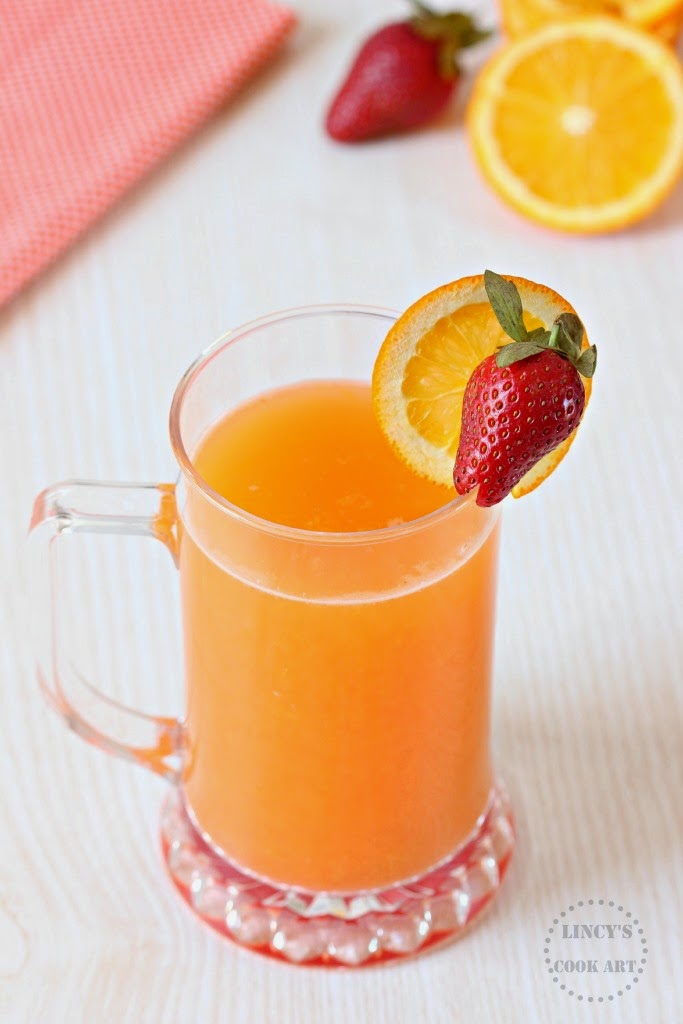 Orange & Strawberry Juice Lincy's Cook Art