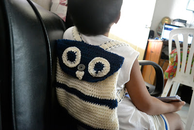 Crochet owl bag