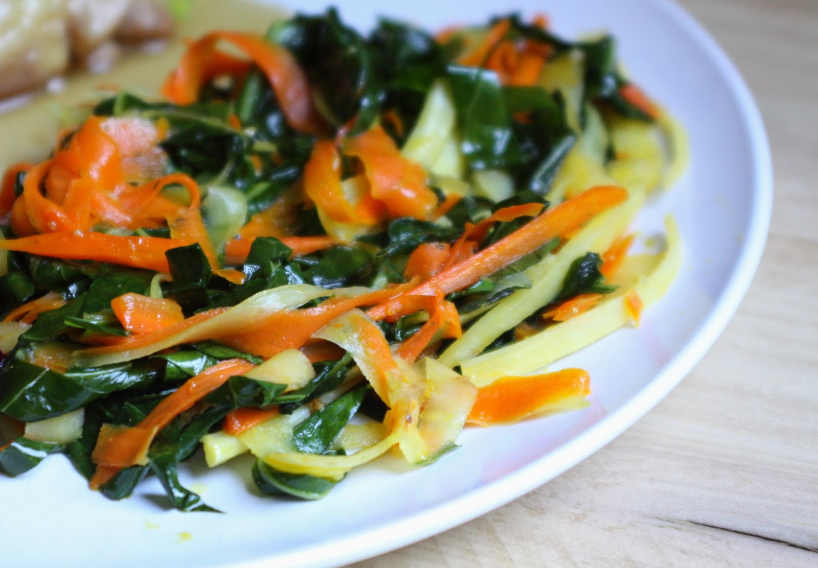 Carrot, Parsnip, & Collard Green Ribbons (AIP, LowFODMAP, Paleo, Whole