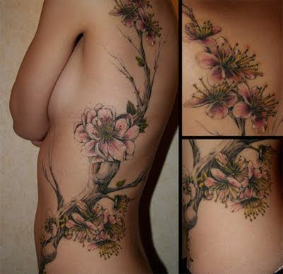 floral tattoos. flowers tattoos. girlfriend