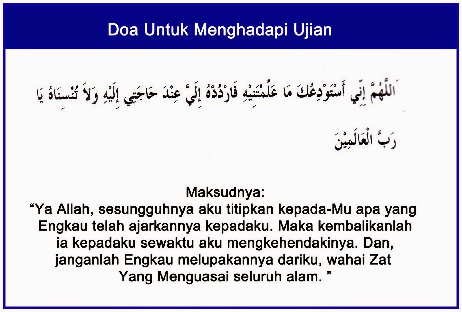 Doa Untuk Ujian Nasional Islam Nusagates