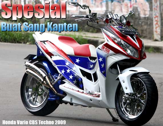 Modifikasi Motor Matic Vario Techno Drag