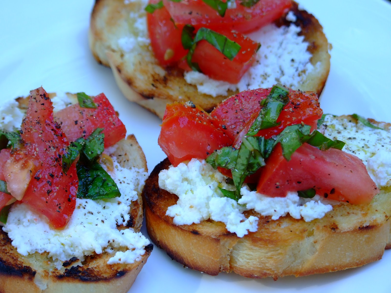 From Beyond My Kitchen Window Bruschetta With Home Made Ricotta.....