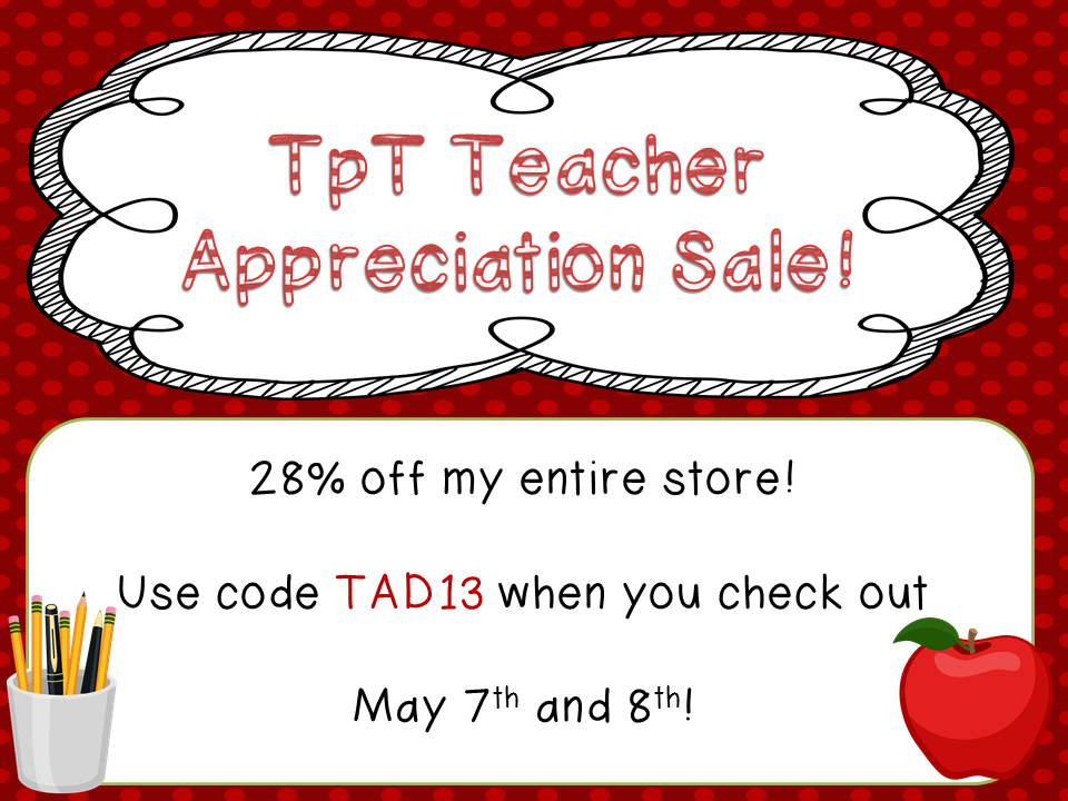 MissKinBK A Fifth Grade Blog TpT Teacher Appreciation Sale!