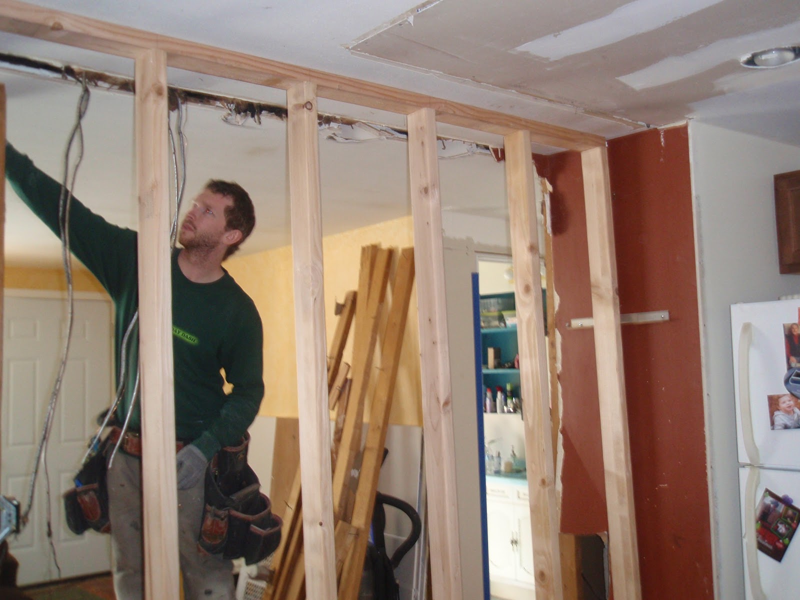 North Castle Way Building the fake wall