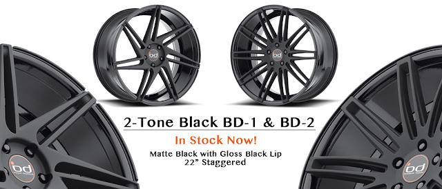 BD-1 and BD-2 in Two Tone Matte Black in STOCK NOW! - Blaque Diamond Wheels