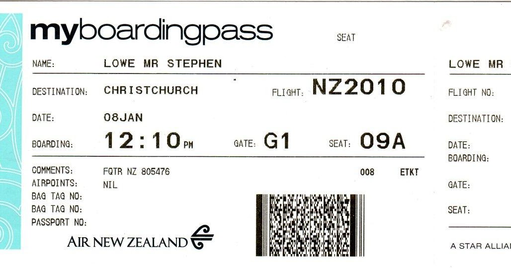 3rd Level New Zealand And the return flight NZ2010 out of Wanaka.