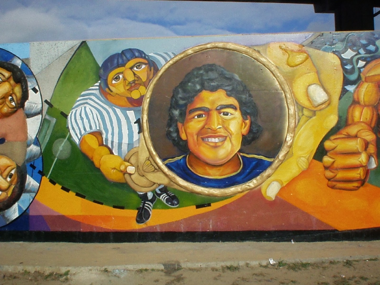 PROYECTO " MURALISMO EN RUTA " MURAL "TRABAJO, UNIÓN Y DEPORTE" (Autor Cristian Del Vitto)