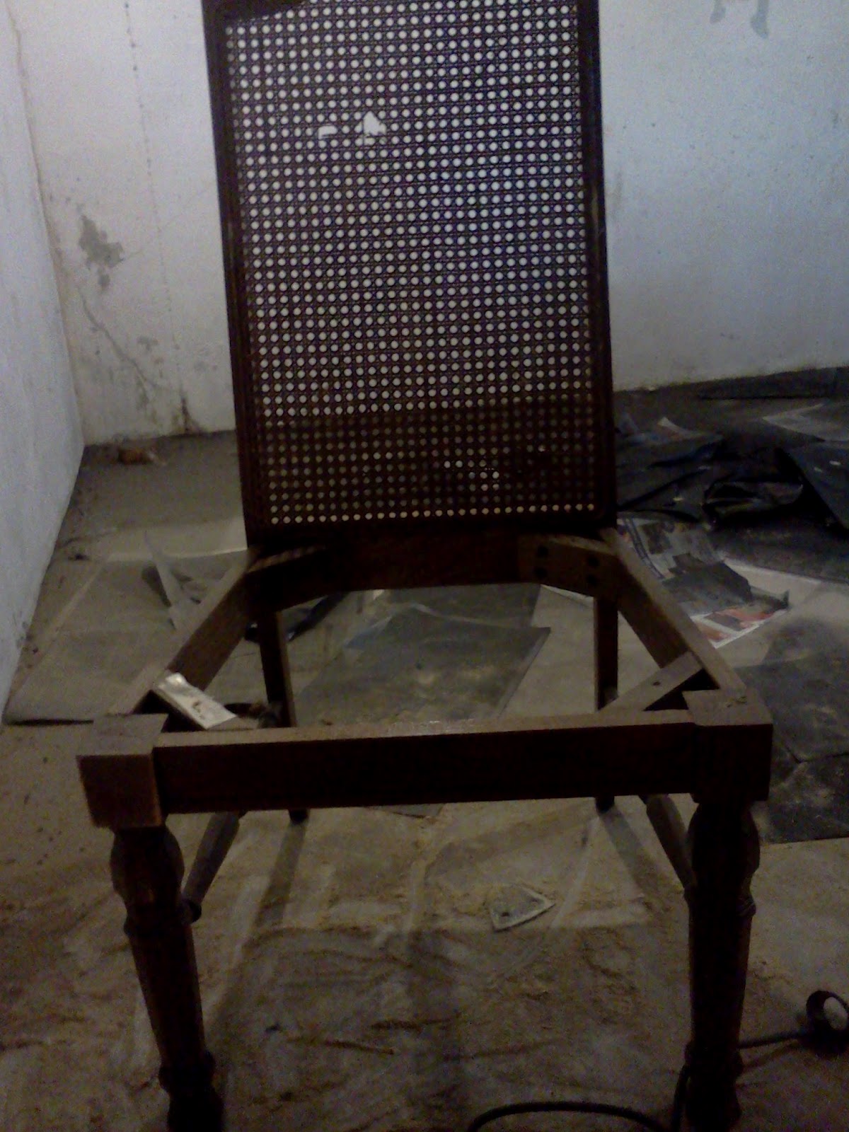 Proverbs 31 Mom How to Turn a Cane Backed Chair into a Parsons Chair