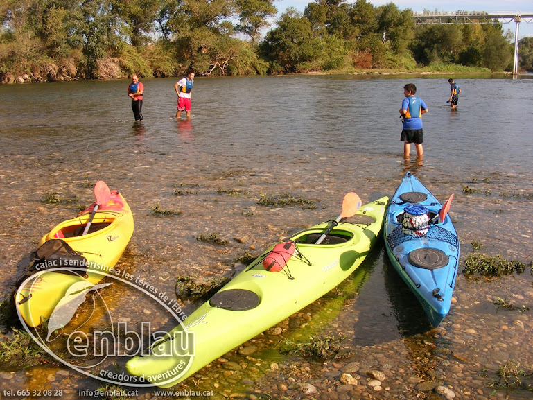piragüisme a l'Ebre, descans descans en una illa de l'Ebre
