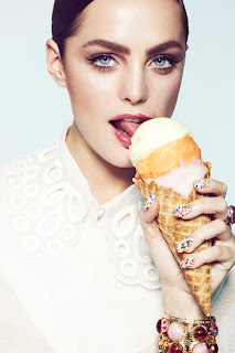 model licking ice cream, marinet matthee model, beauty photographer london