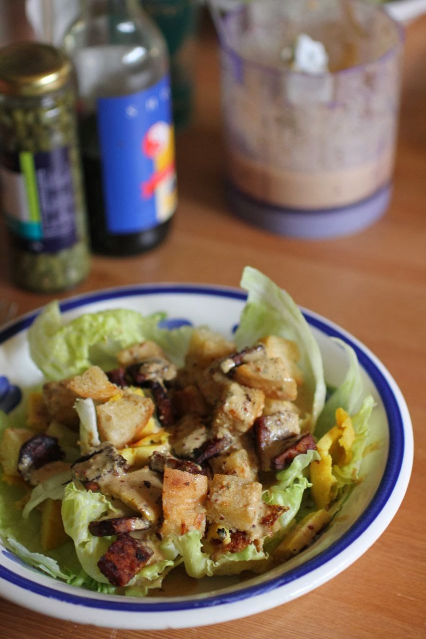 Green Gourmet Giraffe NCR Vegan caesar salad