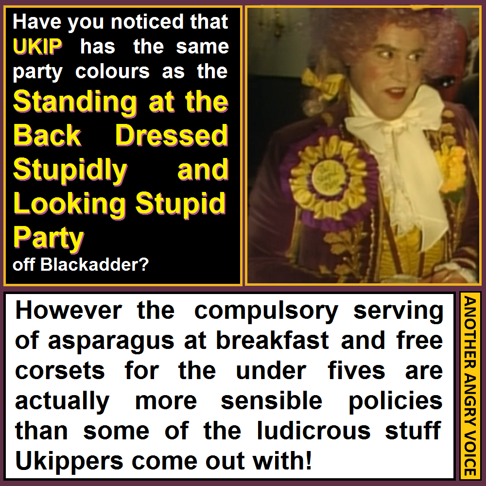 Another reason not to vote UKIP UKIP+Standing+at+the+back