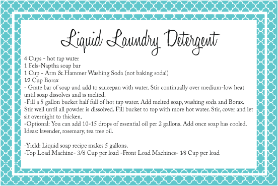 Make your own Liquid Laundry Detergent