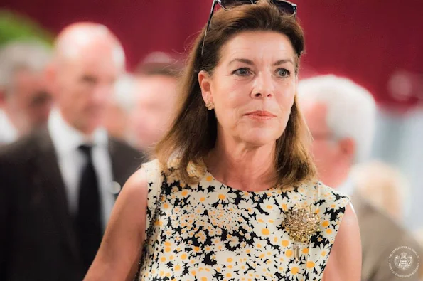 Princess Caroline of Hanover and Prince Albert II of Monaco attended the International "Concours de Bouquets" (Bouquet Competition)
