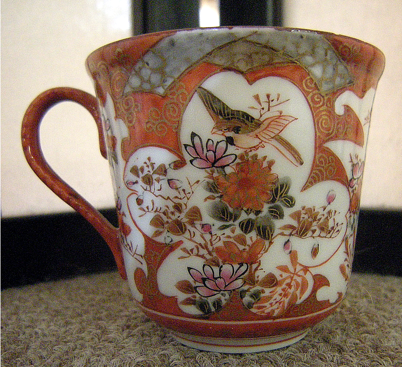 Meiji Period Japanese Kutani Porcelain Shoza Style Tea Set Marked Kutani Zo 九谷ぞ