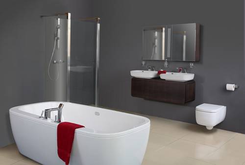 Design interior minimalis: baños de colores