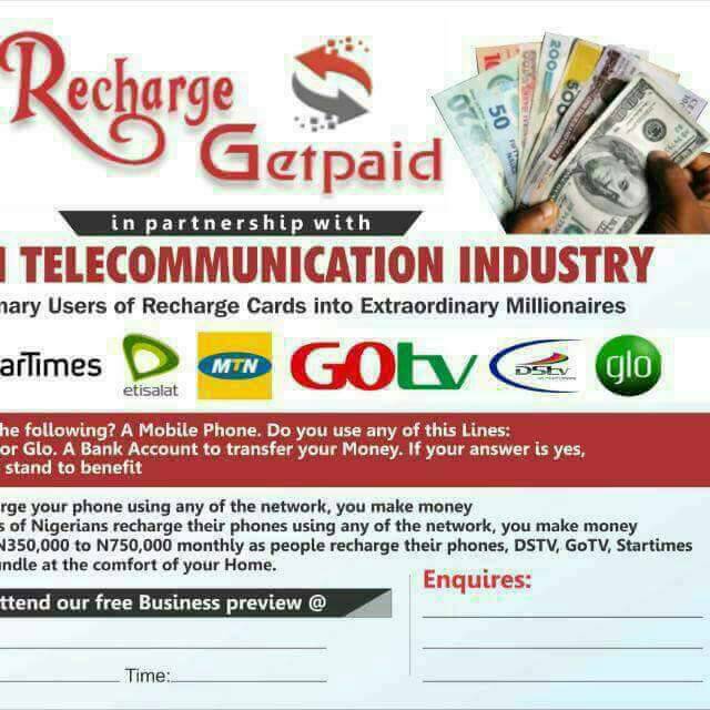 Looking  for a profitable telecom  business? Join Recharge and get paid.