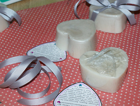 Handmade Valentine Solid Lotion Bar Hearts DIY