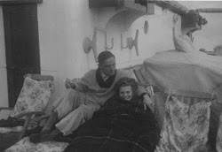 Walter & Elisabeth Feick 1955 On deck of the SS Berlin - leaving Germany for the U.S.