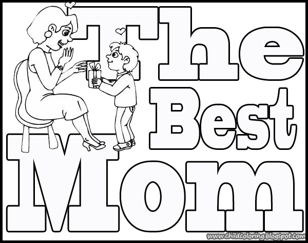 The Best Mom Coloring ~ Child Coloring