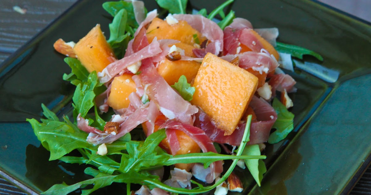 Click and Cook Recipes Thursday Cantaloupe, Prosciutto and Arugula