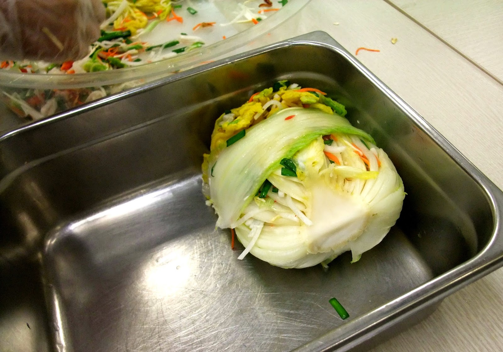 Susan's SavourIt! Kimchi Making Class... White Whole Cabbage Kimchi...