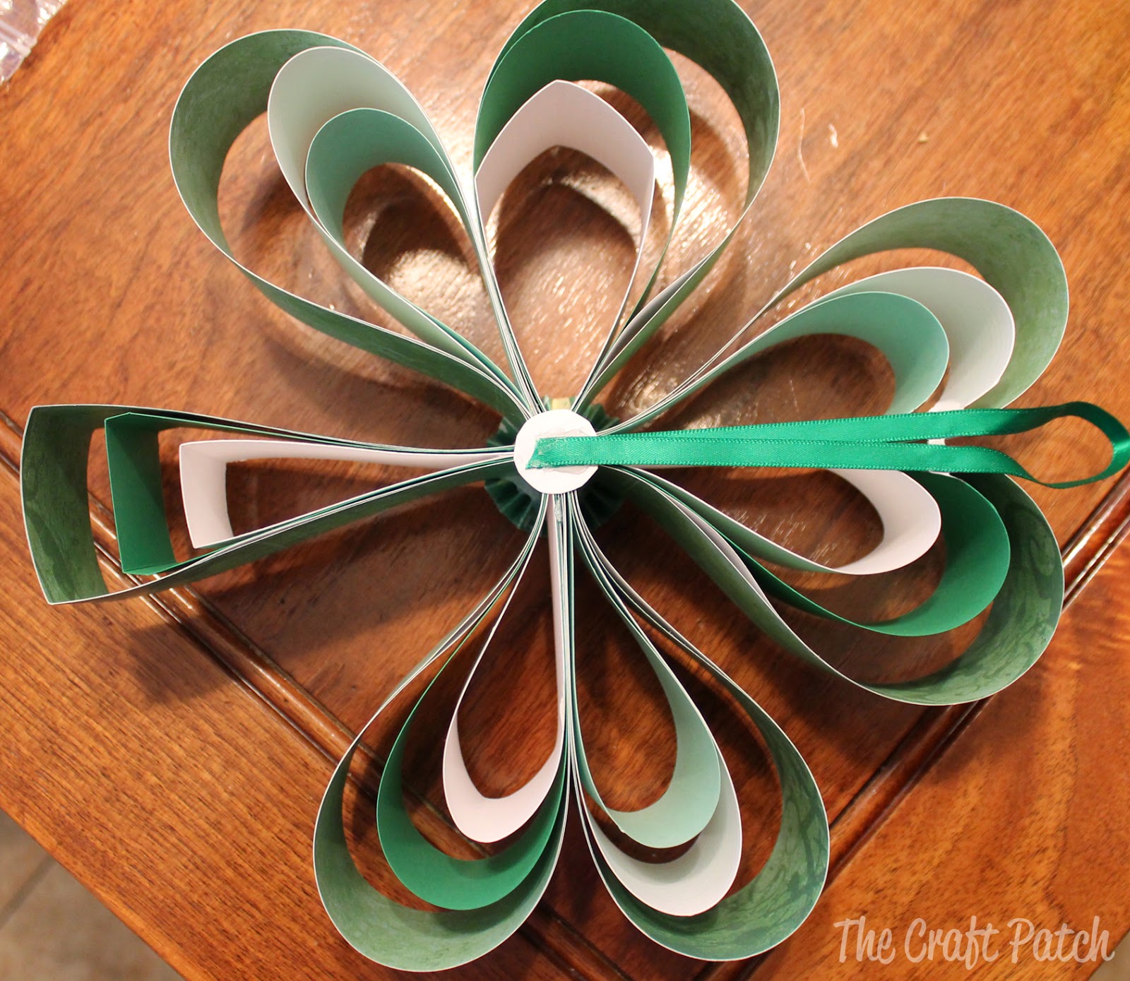 Paper Shamrock Wreath