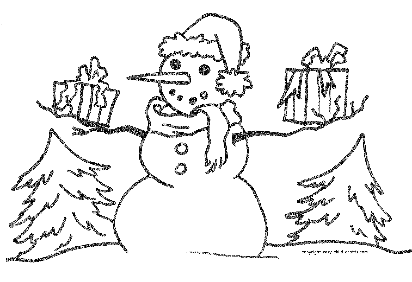 Snowman Coloring Pages for Kids >> Disney Coloring Pages