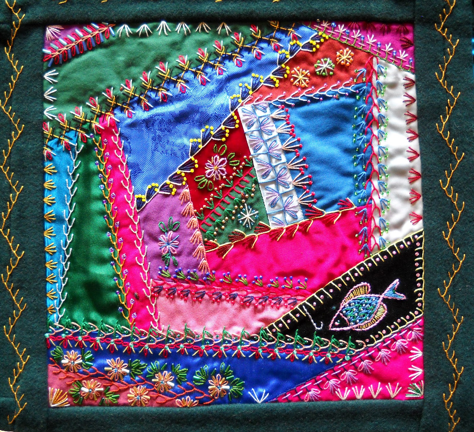 Free Crazy Quilt Block Pattern Rachael Edwards