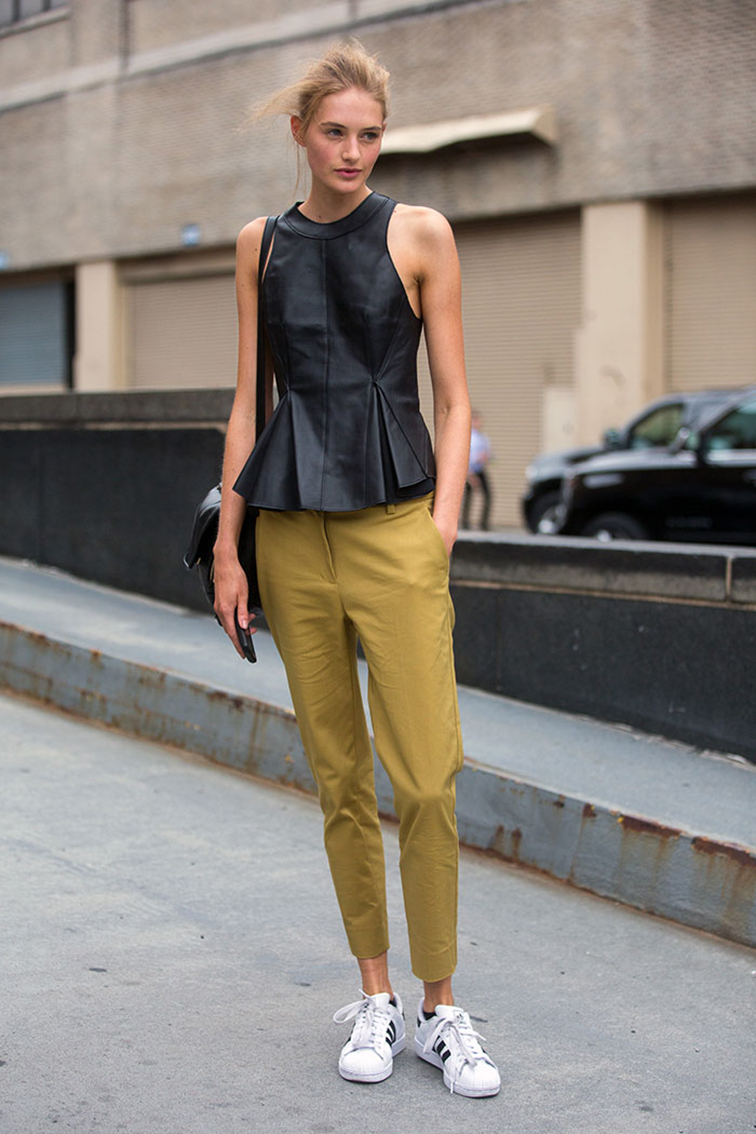 Model off duty, street style, Adidas superstars, nyfw Model off duty, street style, Adidas superstars, nyfw