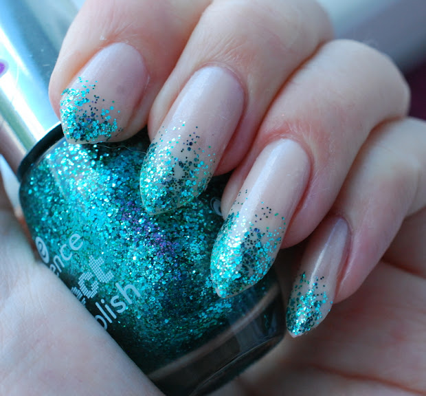 bones and lilies teal glitter