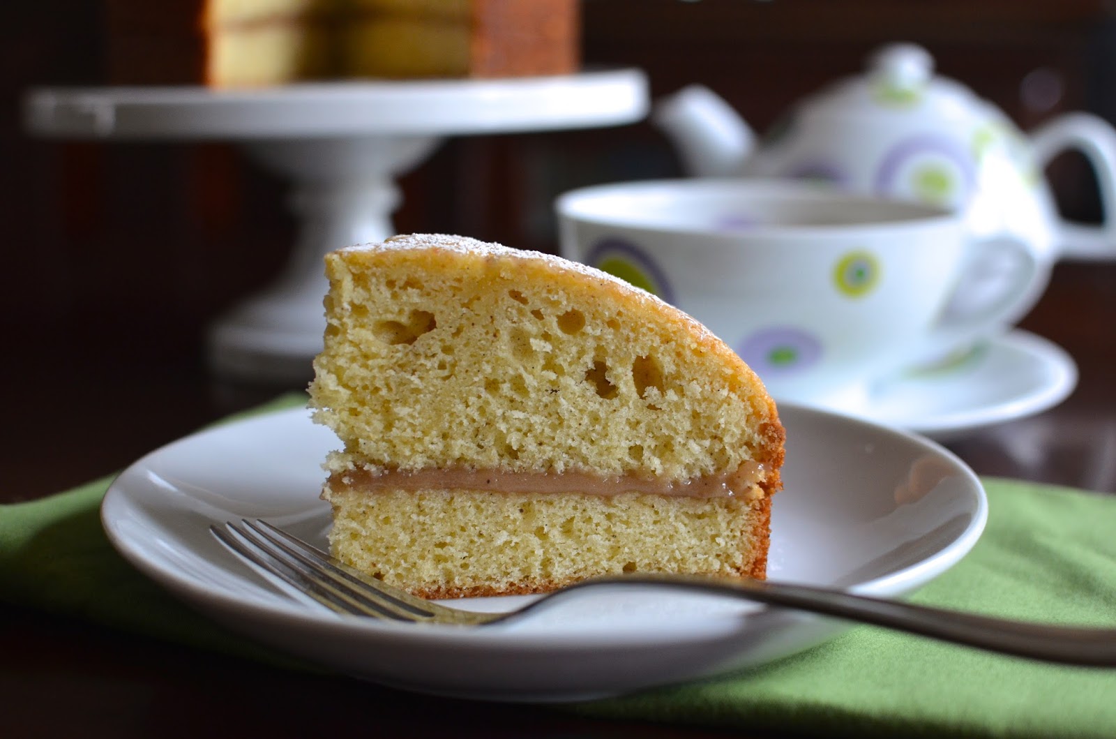 Playing with Flour Brown butter vanilla bean cake with chestnut cream