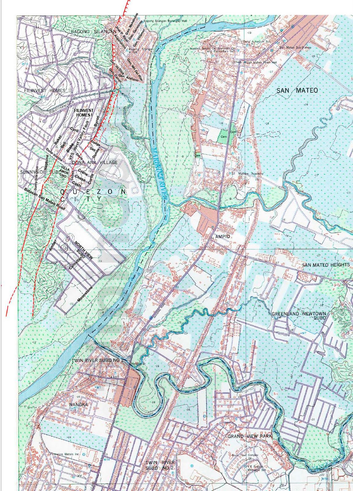 Silangan San Mateo Rizal Map Filipino Bum: San Mateo Map West Valley Fault Line