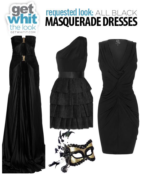 long black masquerade dresses