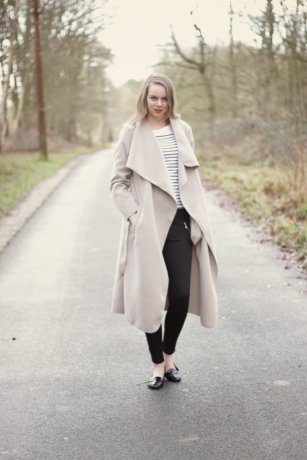 outfit maxi trench coat
