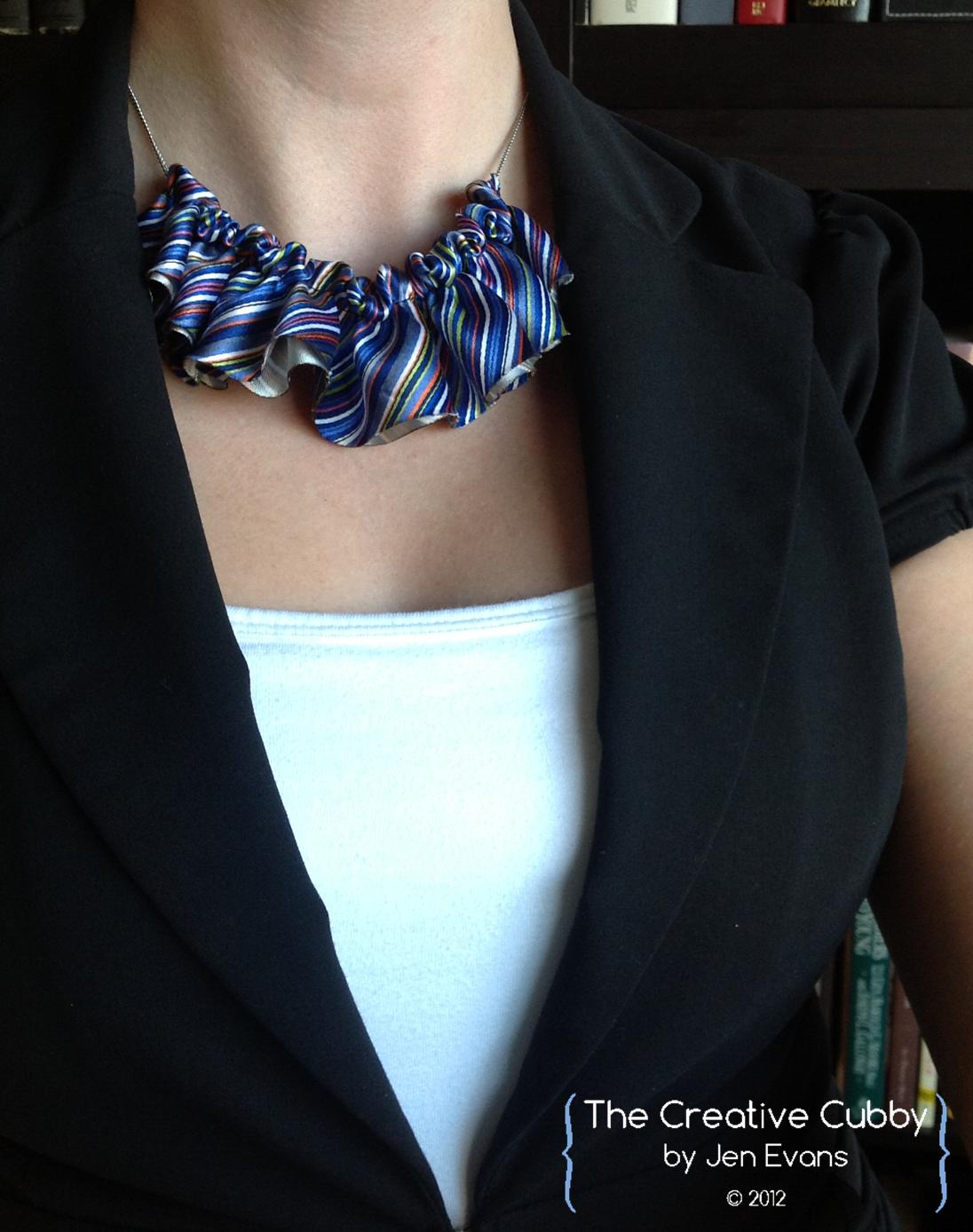 The Creative Cubby Preppy Projects Week Ruffle Tie Necklace