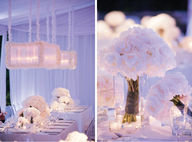 Even a white ceremony aisle decor looks amazing