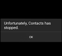 Unfortunately Contacts Has Stopped error Galaxy Note 4