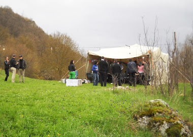 Our Surplus Army Tent shelters the wedding party