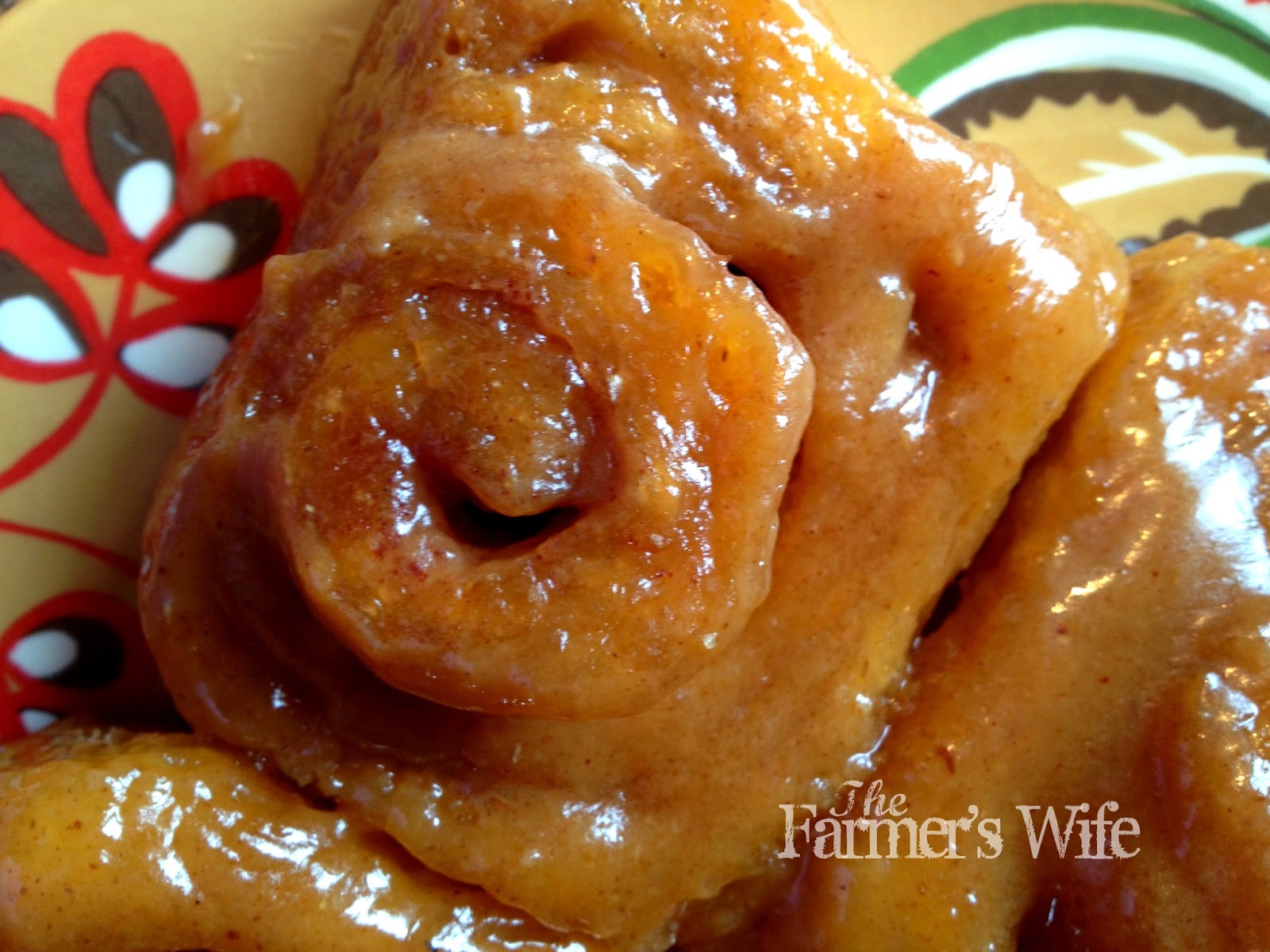 The Farmer's Wife Caramel Cinnamon Rolls