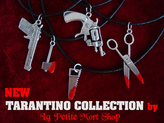 Nueva "Tarantino Collection": pistolas, tijeras, serruchos y hachas ensangrentadas.