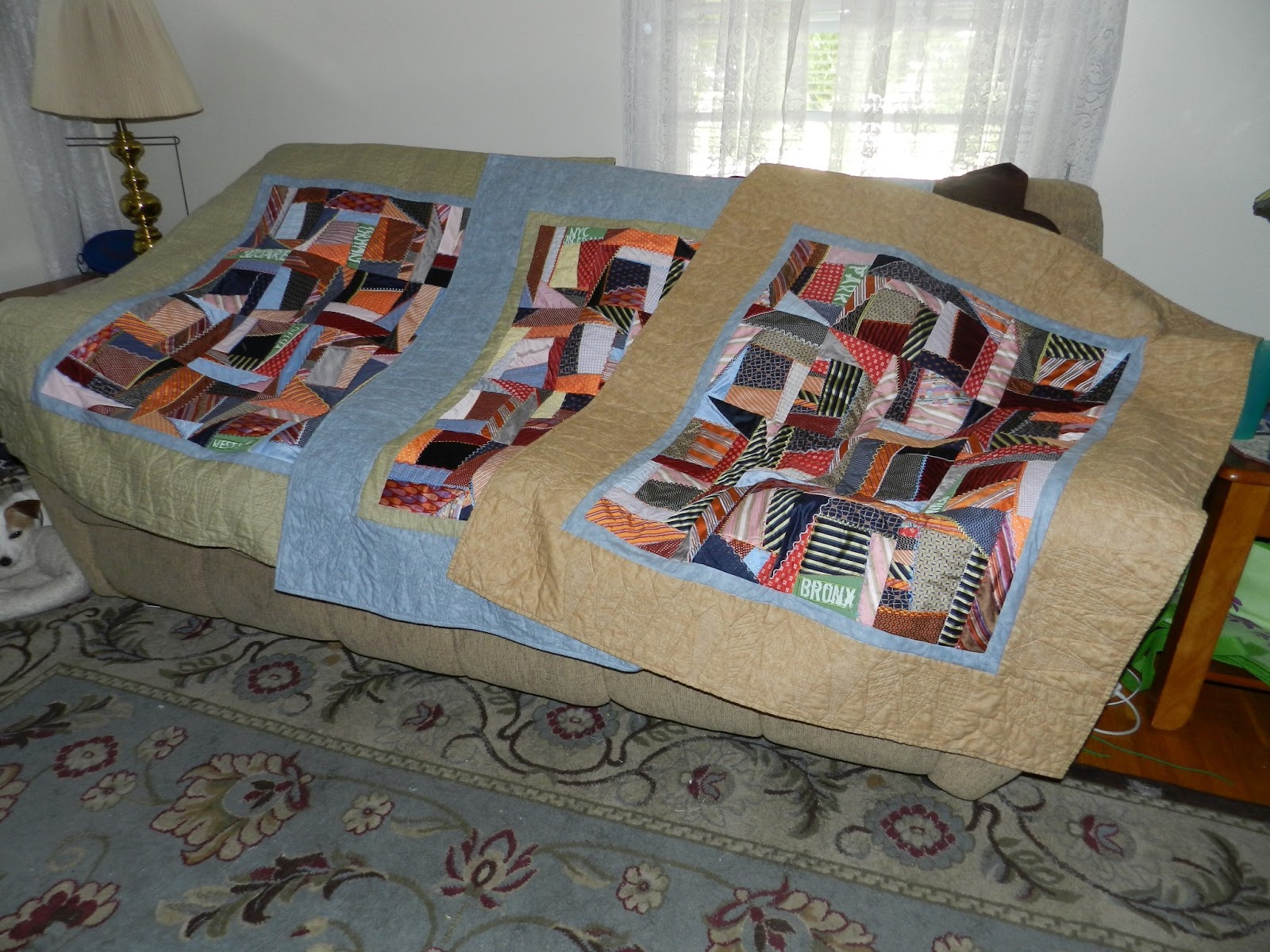 Dinah's Quilts & Embroidery Memorial Tie Quilts