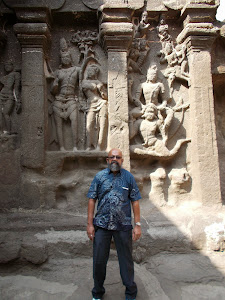 In Kailasa temple of Ajanta Cave complex.