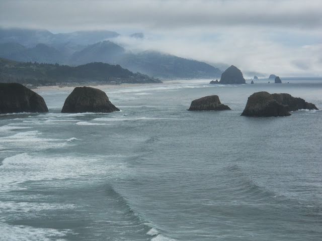 view of Cannon Beach from Ecola State Park