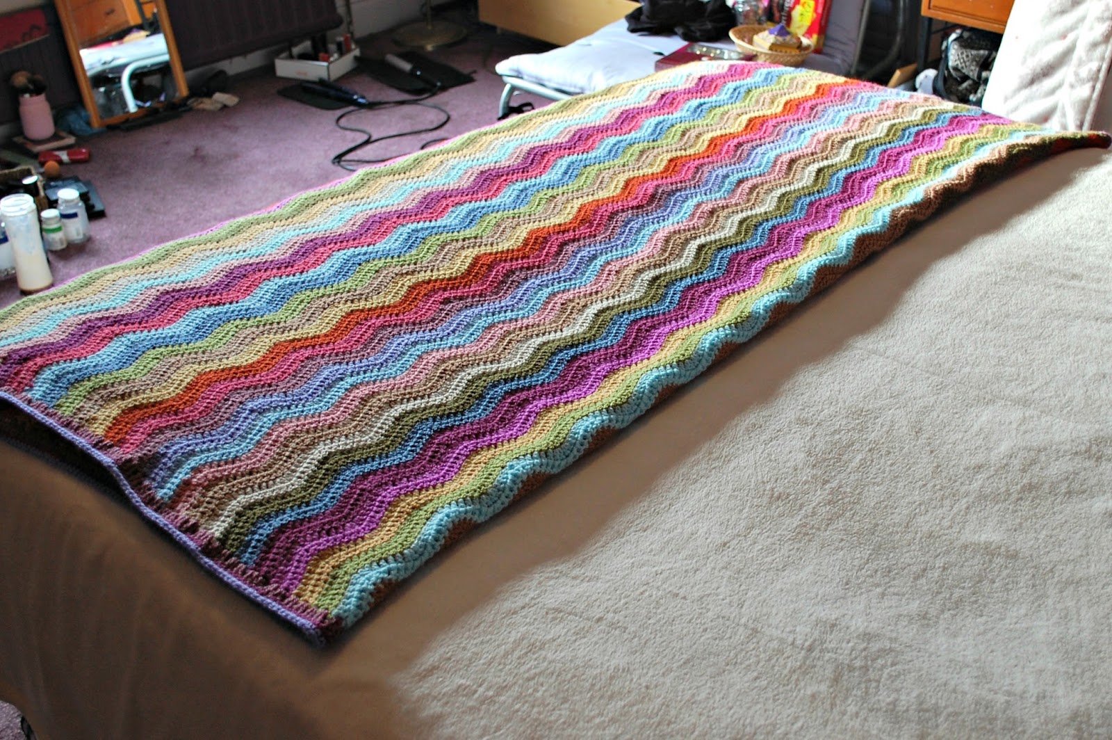 the geeky knitter fo attic 24 ripple blanket