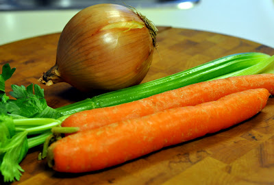 Onion, Celery, and Carrots for the Braised Short Ribs Base - Photo by Taste As You Go